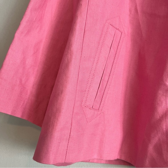 Talbots Linen Blend Blazer Barbie Pink Trapeze Style Women’s Size 14 3/4 Sleeve - Picture 4 of 14